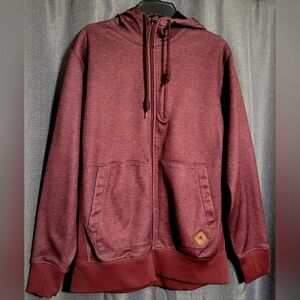 Burton Men's Maroon Zip-Up Sweater